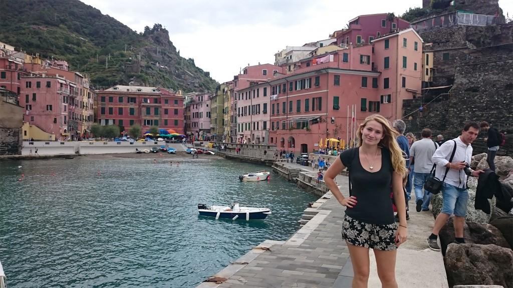 Kat Shindledecker, a senior management major, tours Cinque Terre in Vernazza, Italy, as part of studying abroad in Rome this semester.