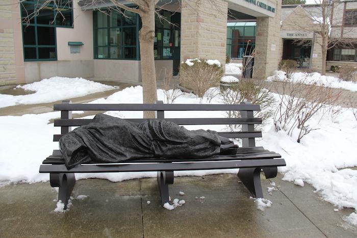 Students talk cost, value of ‘homeless Jesus’ statue