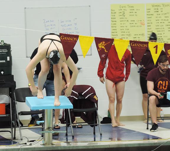 Women’s swimming falls to Edinboro