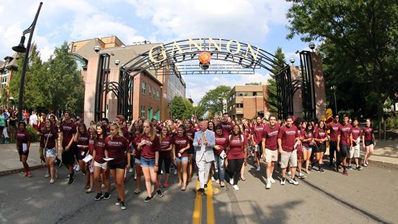 Welcome to Gannon, first-year students