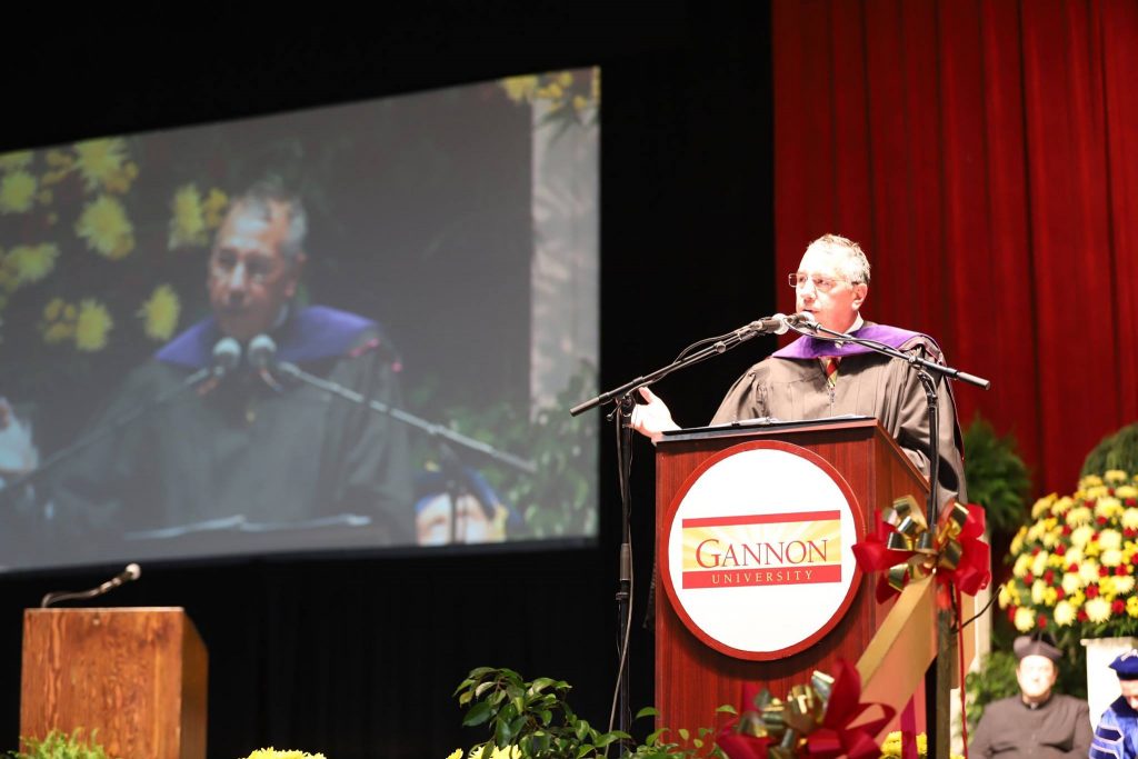 Gannon honors graduates, presents degrees