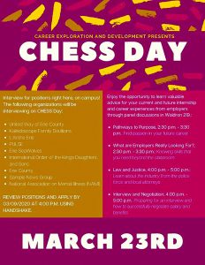 CHESS DAY offers opportunities for interviews, internships