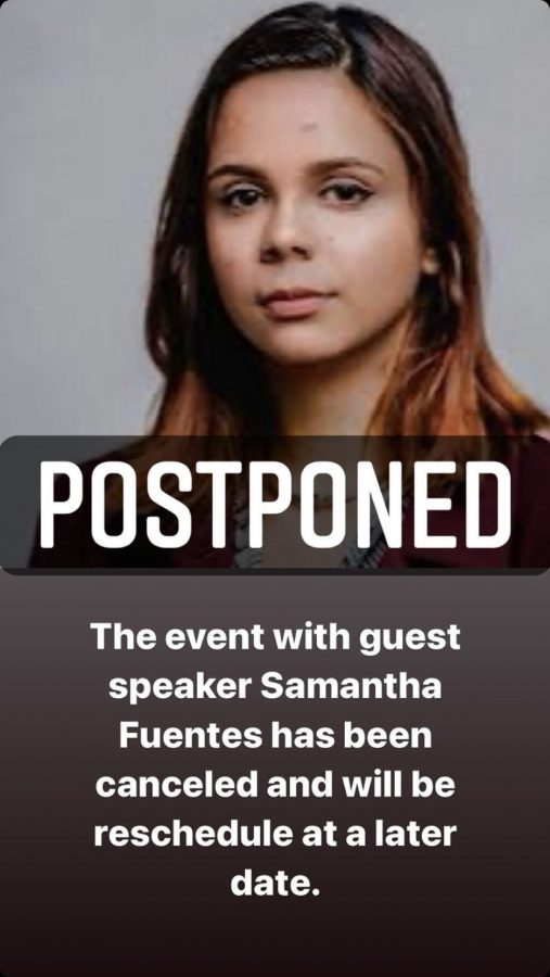 UPDATE: Samantha Fuentes event postponed