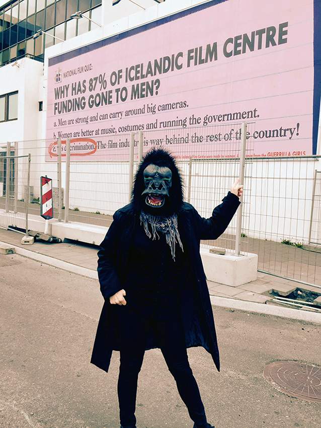 Copyright  © Guerrilla girls, courtesy guerillagirls.com

The Guerilla Girls are a feminist art activism group best known for their 1989 Metropolitan Museum advertisement (shown above) featuring statistics of women’s artwork in the museum.