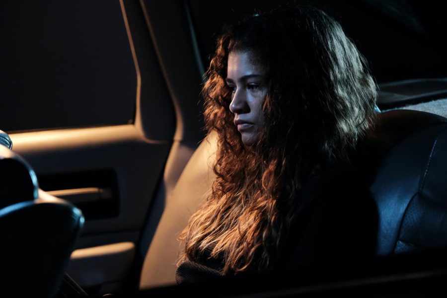 Euphoria star Zendaya plays drug-addicted teen Rue Bennett, who spirals out of control in season two of the show. Three episodes deep, her sobriety is far out the window, adding to the catastrophic tone of the series.