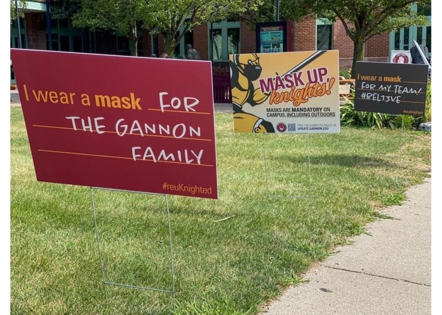 Previously spread around campus, all of the “mask required”and “keep distance” signs have been removed from all academic and residential buildings. 