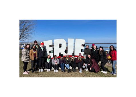 The women of the Gamma Sigma Sigma sorority spend their week returning thanks and giving back to downtown Erie for all that it has done for Gannon.