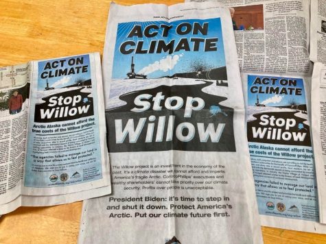 Newspaper from Alaska that pleads for the termination of the Willow Project to protect the planet. https://trustees.org/we-sued-the-biden-administrations-approval-of-the-willow-project-lets-pause-to-share-these-heartfelt-words-from-sila/