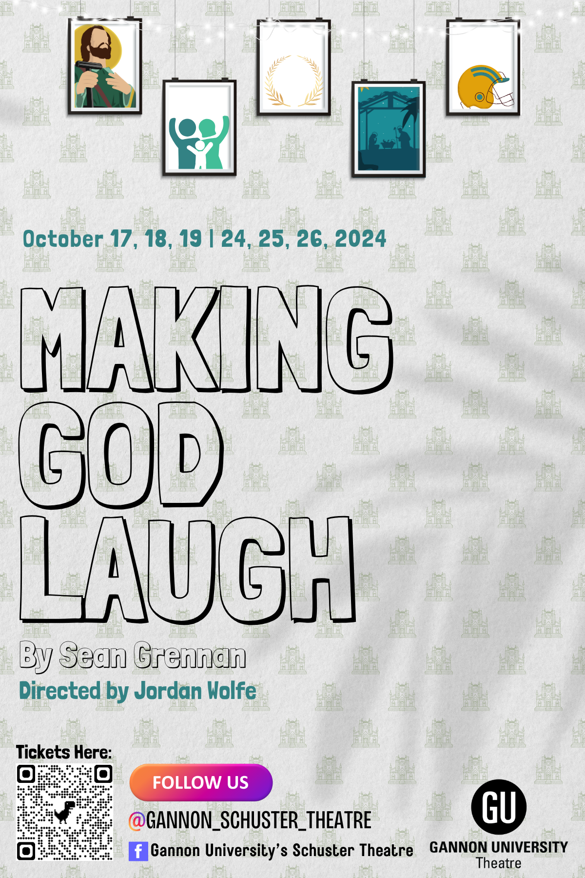 Making God Laugh poster. (Schuster Theatre) 