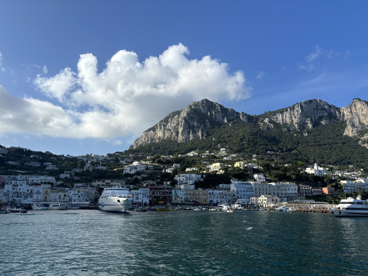 Cliffs and a city meet the sea on the dreamy island of Capri.