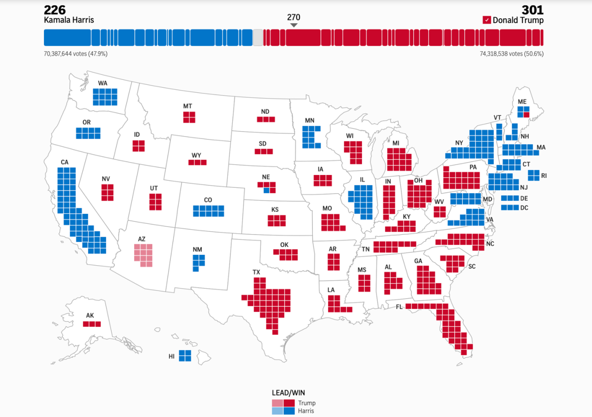 U.S. 2024 Presidential Election Map. (Photo/ AP News)