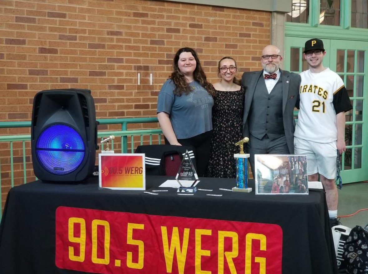 Trevor Kubeja and 90.5 WERG (Photo/Gannon University)