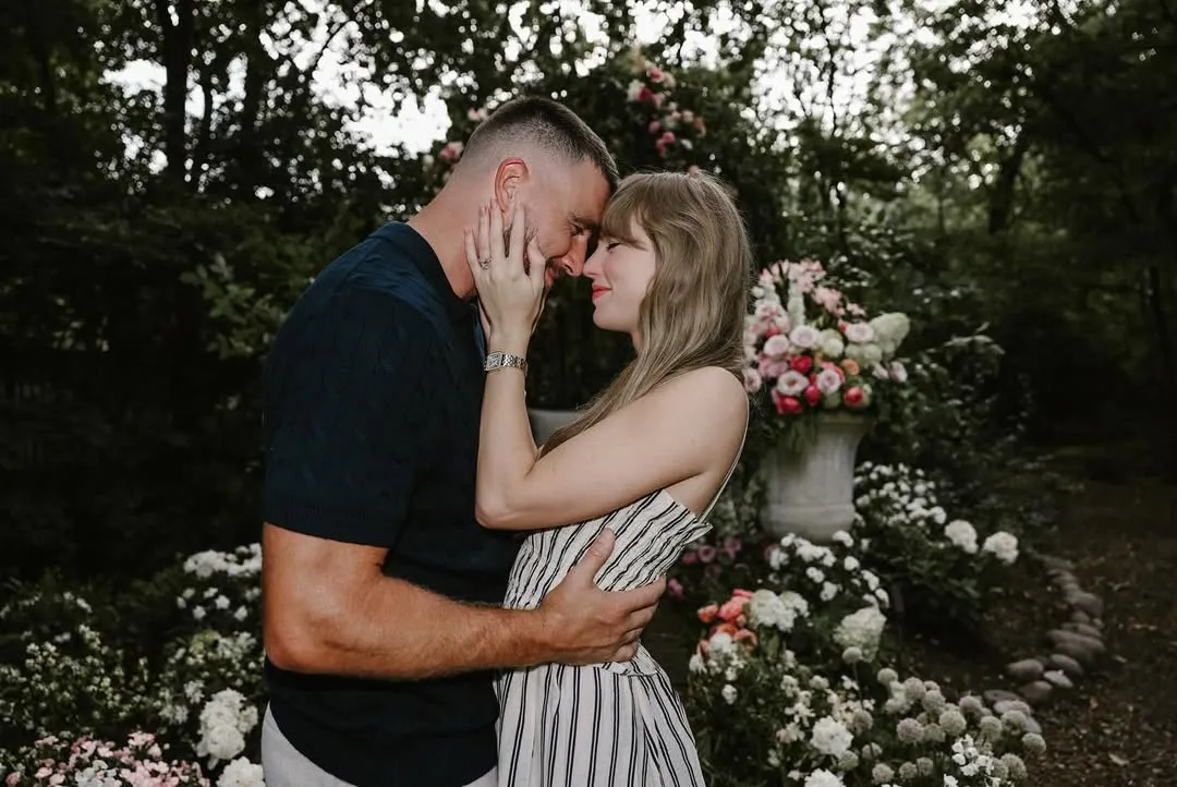 Taylor Swift and Travis Kelce after their engagement. (Photo/courtesy of Taylor Swift and Travis Kelce)